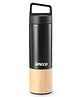 IMECO ECO-EDGE Insulated Bamboo Thermos Flask - 600 ml | Black