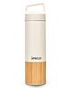 IMECO ECO-EDGE Insulated Bamboo Thermos Flask - 600 ml | White