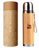 IMECO Insulated Bamboo Thermos Flask-  450 ml | Pack of 1