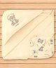 Doreme Interlock Knit Hooded Towel and Wrapper With Giraffe Print L 81 x B 81 cm - Cream