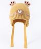 Babyoye Woollen Cap with Animal Applique Yellow - 11.5 Diameter