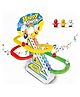 TodFod Musical Race Track Toy Set for Kids with 3 Vibrant Colored Tracks, Sliding Cartoon Characters, Sound Effects, Lights & Easy Assembly  Fun Racing Game for Toddlers & Boys Girls