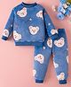 Mark & Mia Full Sleeves Winter Wear Night Suit with Teddy Print - Blue