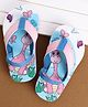Cute Walk by Babyhug Flip Flops With Dino & Butterfly Print - Pink