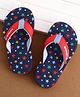 Cute Walk by Babyhug Slip On Flip Flops with Star Print - Navy Blue