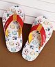 Cute Walk by Babyhug Flip Flops With Vehicle Print - White