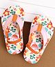 Cute Walk by Babyhug Flip Flops With Teddy Bear Print & Back Strap Closure - Pink