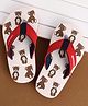 Cute Walk by Babyhug Flip Flops With Teddy Bear Print - Beige