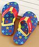 Cute Walk by Babyhug Flip Flops with Back Strap Closure & Star Print - Blue