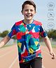 Pine Active Half Sleeves Abstract Printed T-Shirt - Multicolor