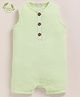 Cot & Candy Organic Cotton Muslin Knit Sleeveless Solid Romper - Pistachio Cream