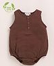 Cot & Candy Muslin Knit Sleeveless Solid Onesie - Cocoa Whisper