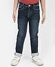 CRIMSOUNE CLUB Cotton Woven Mild Washed Jeans - Blue