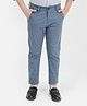 CRIMSOUNE CLUB Cotton Woven Checked Trousers - Blue
