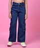 CRIMSOUNE CLUB Cotton Woven Solid Jeans - Navy Blue