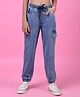 CRIMSOUNE CLUB Cotton Woven Solid Jeans - Blue