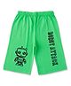 Luke and Lilly Cotton Knit Robot Attack Text Printed Shorts - Green