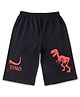 Luke and Lilly Cotton Knit Dinosaur Printed Shorts - Black