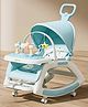 Baybee 5 in 1 Baby Rocker and Feeding Chair for Babies | Portable Rocking Chair for Kids with Parent Handle, Multi Position Recline, Tray & Music |  (Blue)