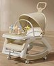 Baybee 5 in 1 Baby Rocker and Feeding Chair for Babies | Portable Rocking Chair for Kids with Parent Handle, Multi Position Recline, Tray & Music | (Beige)