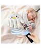 Happy Hues Baby Sleep Soother with Adjustable Patting  Newborn Comfort Pillow, Sleep Aid for Babies, Remote Control, Washable Cushion - White