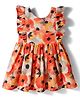 Tweetoons Knit Frill Sleeves Printed Frock - Multicolor