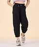 StyloBug Cotton Woven Solid Cargo Pants - Black