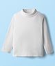 Babyhug Cotton Knit Full Sleeves Turtle Neck Winter T-Shirt - White