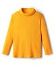Babyhug Cotton Knit Full Sleeves Solid Color Winter T-Shirt with Turtle Neck  - Yellow
