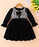 Mark & Mia Full Sleeves Winter Frock & Shrug With Bow Applique - Black