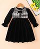 Mark & Mia Full Sleeves Winter Frock & Shrug With Bow Applique - Black