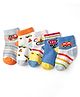 Cute Walk by Babyhug Knit Ankle Length Anti-bacterial Sock with Vehicle Design Pack of 5 - Multicolor