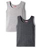 Babyhug Knit Sleeveless Solid Color Thermal Inner Vests Pack Of 2 -  Grey & Light Grey