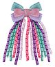 Aye Candy Bow Applique Detailed With Attached Danglers Hair Alligator Clip - Pink & Lavender