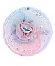 Aye Candy Polka Dots Foil Printed Floral Designed Hair Clip - Pink & Blue