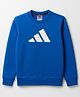 ADIDAS KIDS Cotton Knit Full Sleeves Sweatshirts With Brand Logo Print - Blue