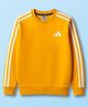 ADIDAS KIDS Cotton Knit Full Sleeves Sweatshirts With Brand Logo Print and Tape Detailing - Yellow