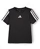 ADIDAS KIDS Knit Half Sleeves T-Shirt With Logo Graphic - Black