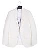 Charchit Cotton Blend Woven Full Sleeves Solid Blazer With Games Printed Tee Set - White
