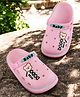 PASSION PETALS Baby Bear Applique Detailed Perforated Clogs - Pink