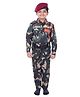 RAJ FANCY DRESSES Woven Full Sleeves Indian Army Theme Costume Set - Green