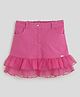 One Friday Cotton Woven Frill Detailed Skirt - Pink