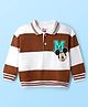 Babyhug Disney Terry Knit Full Sleeve Drop Shoulder T-Shirt with Front and Back Mickey Mouse Graphics - Brown & White