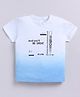 giniekids Viscose Rayon Knit Half Sleeves Typography Printed Tee - Off White