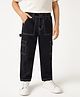 Arias Cotton Woven Full Length Stretchable Washed Jeans With Patch Pockets & Contrast Stitch Detailing - Black