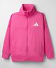 ADIDAS KIDS Knit Full Sleeves  Jacket With Brand logo Print - Pink