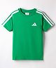 ADIDAS KIDS Cotton Knit Half Sleeves T-Shirt with Tape Detailing - Green