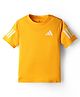 ADIDAS KIDS Knit Half Sleeves T-Shirt with Tape Detailing - Yellow