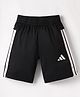 ADIDAS KIDS Knit Shorts With Logo Print & Tape Detailing - Black