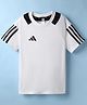 ADIDAS KIDS Knit Half Raglan Sleeves T-Shirt With Tape Detailing - White